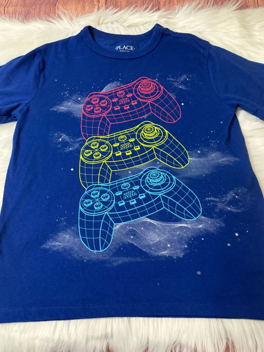 The Children’s Place Blue Graphic T-Shirt - Boys Size M (7/8)